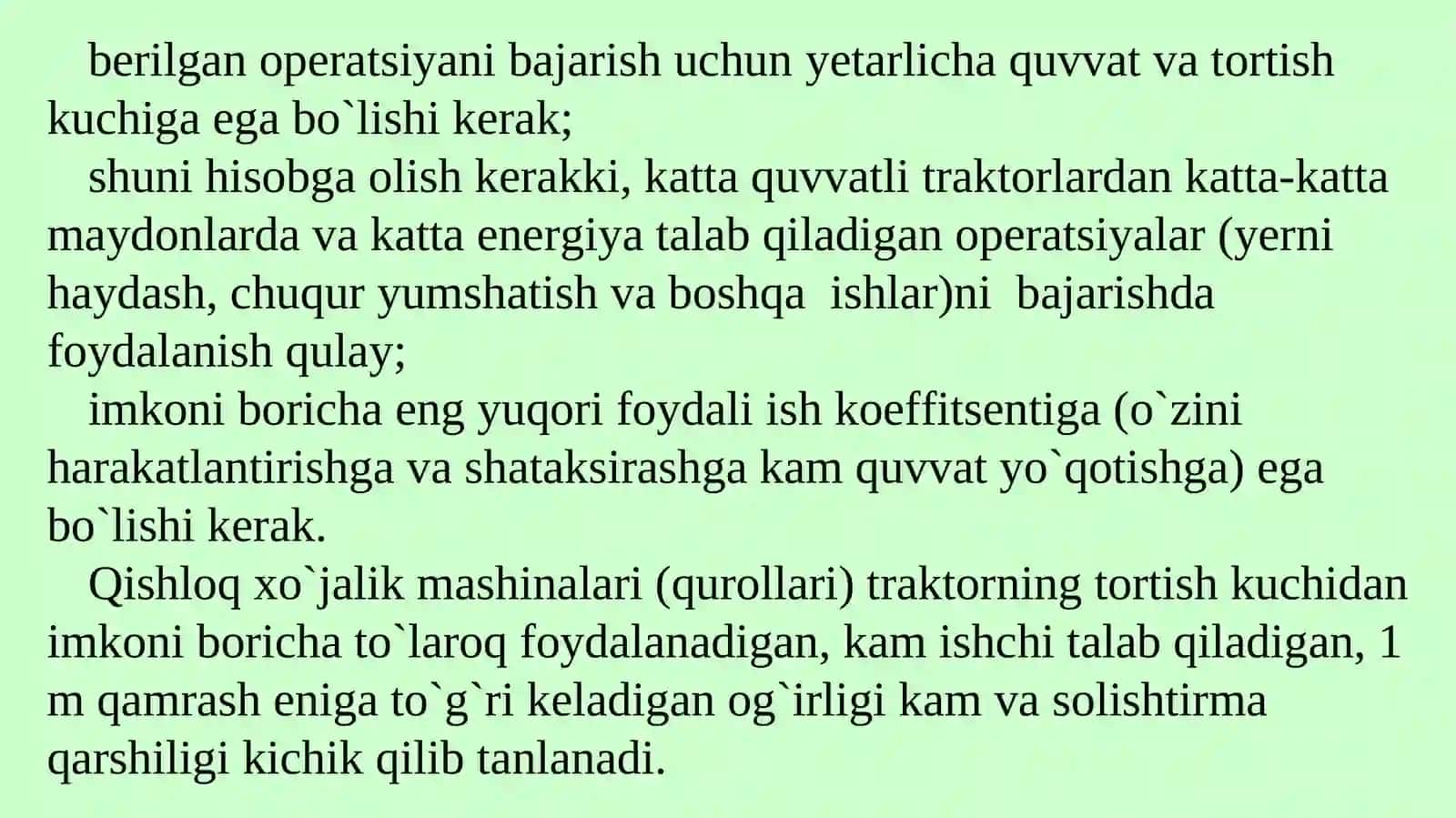 Mashina traktor agregatlarining oqilona tuzish asoslari 3