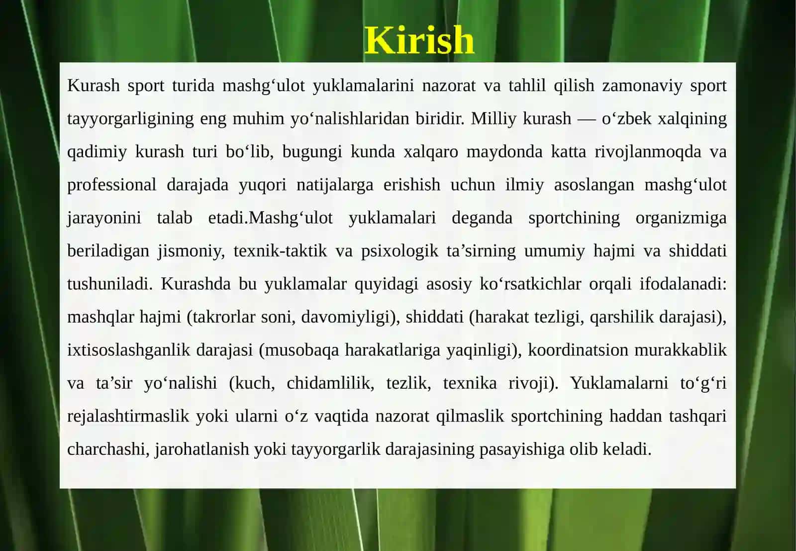 Kurash damash g‘ulotyuklamalarini nazorat va tahlil qilish 3