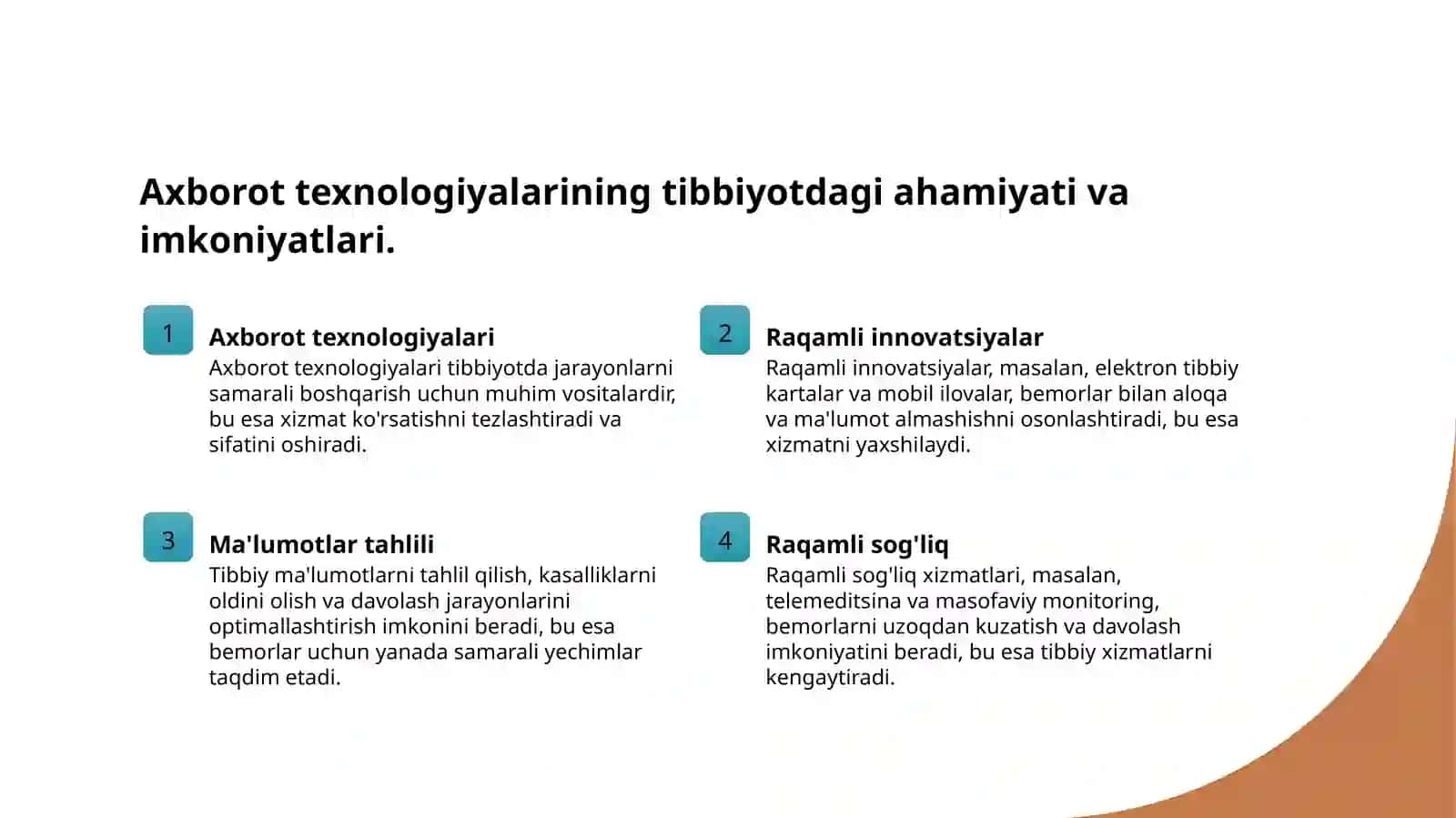 Axborot texnologiyalari va tibbiyot 3