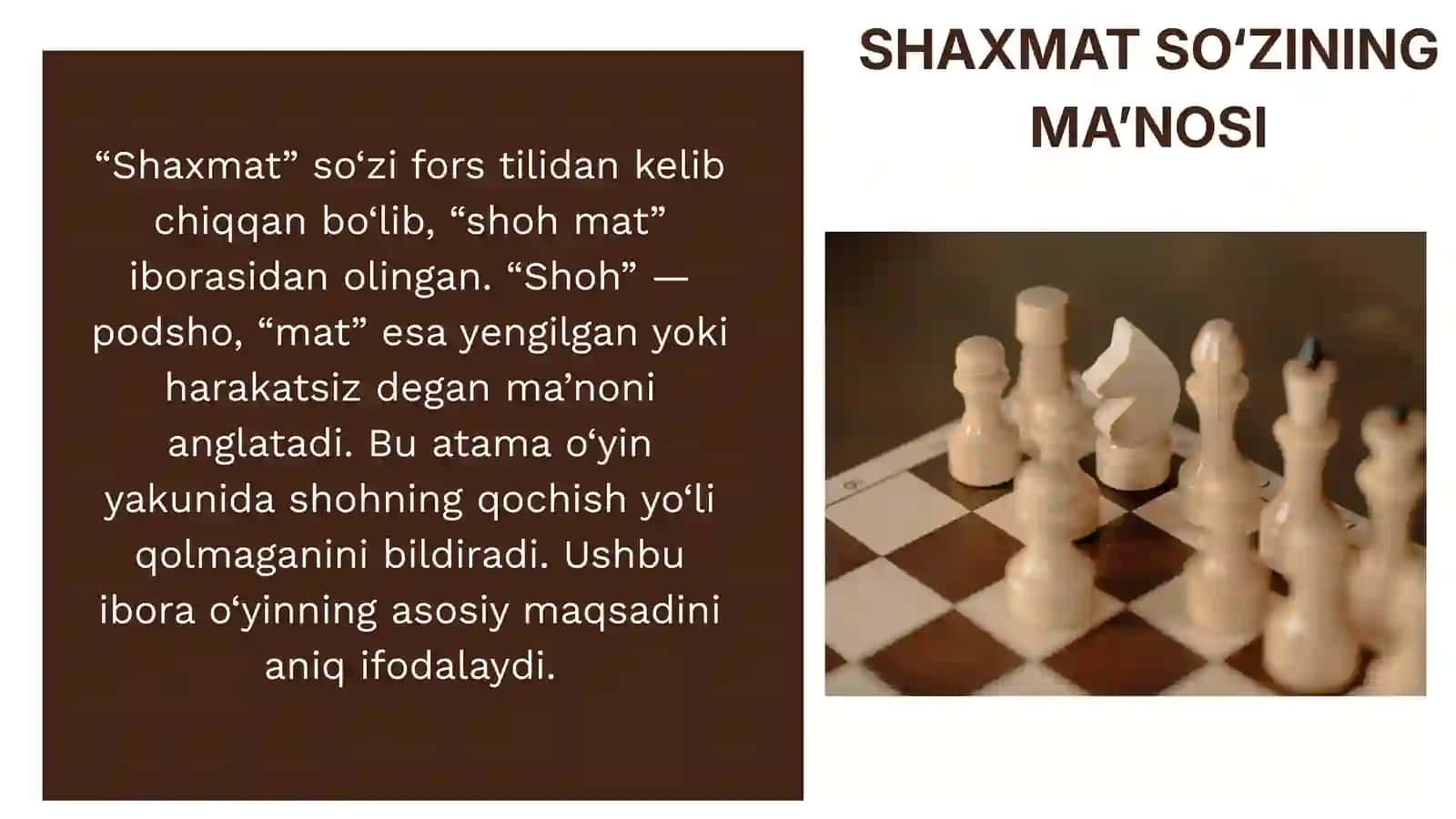 SHAXMAT O‘YININING TA’RIFI 3