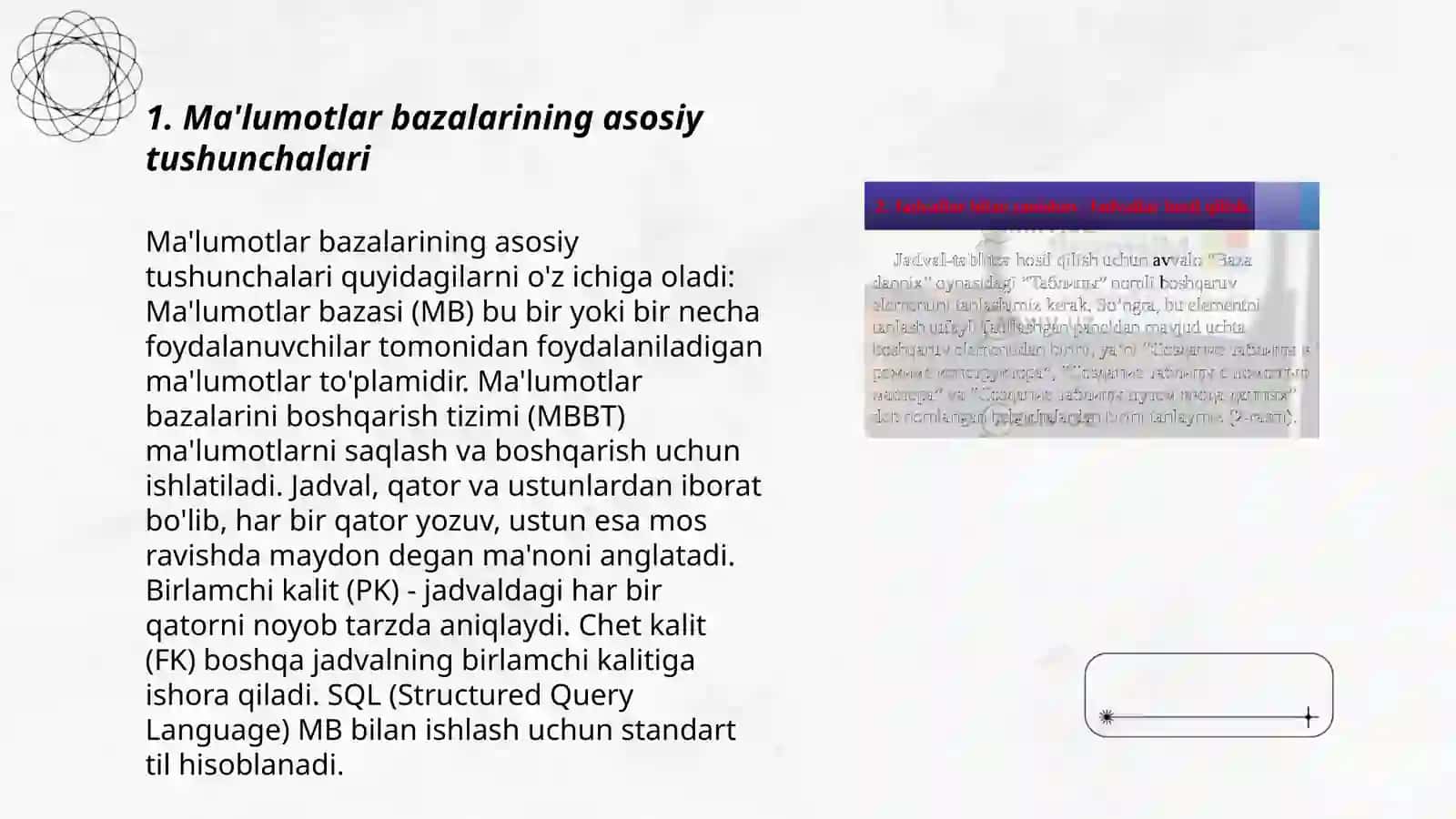 Ma'lumotlar bazalari bilan qayta ishlash 3