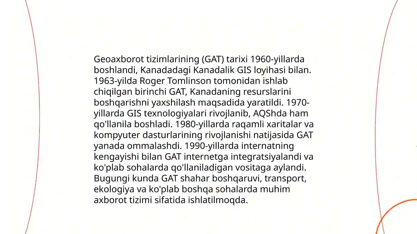 Geoaxborot tizimlarining rivojlanish bosqichlari 3
