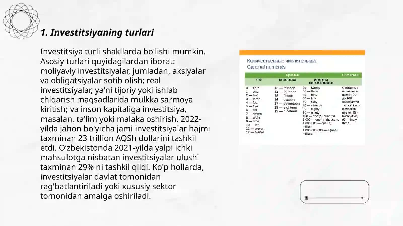 Investitsiya va uning iqtisodiyotdagi o‘rni 3