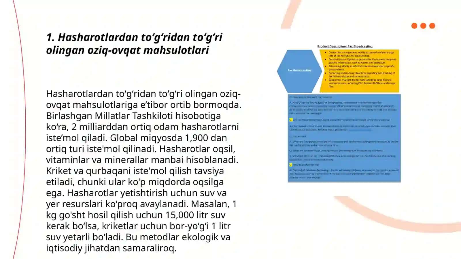 Hasharotlardan toʻgʻridan toʻgʻri yoki bilvosita olingan foydali mahsulotlar 3
