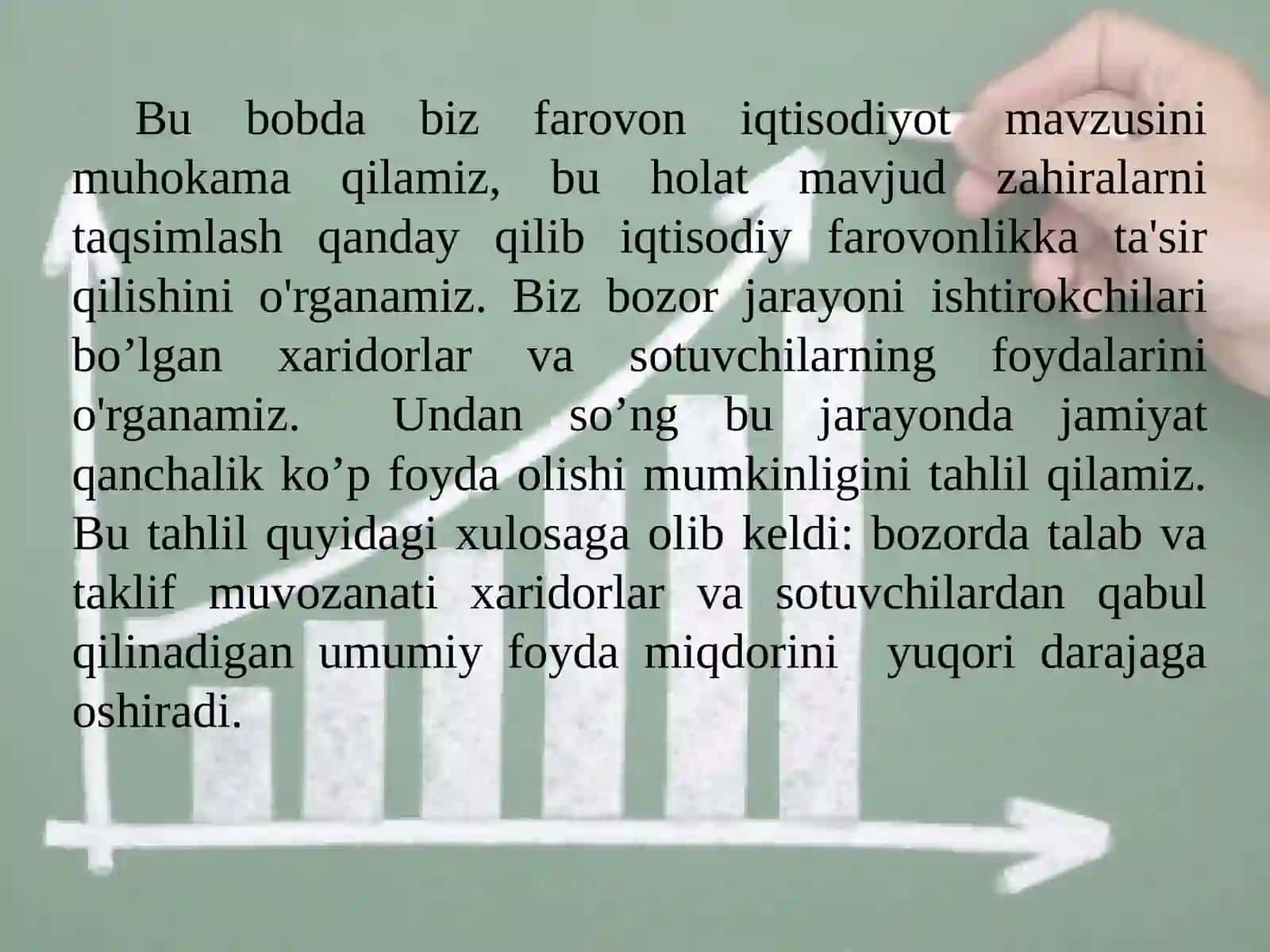 Iste'molchilar, Ishlab Chiqaruvchilar va Bozorlar Samaradorligi 3