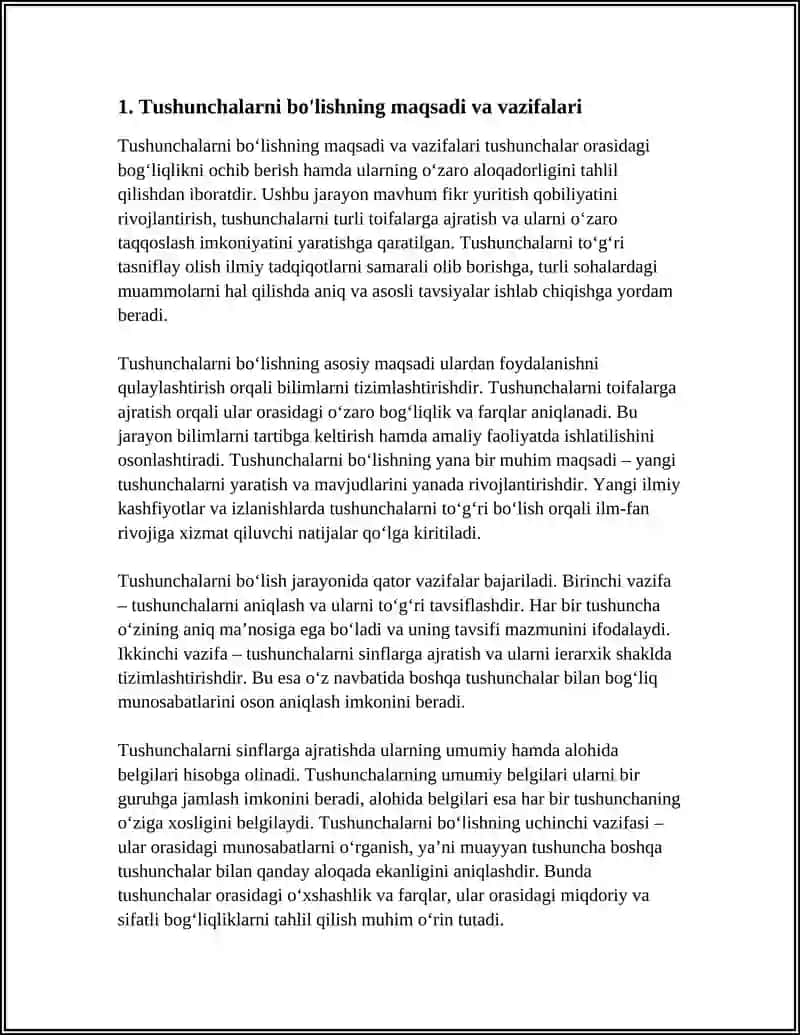 TUSHUNCHALARNI BO'LISHNING MAQSADI VA TUZILISHI 3