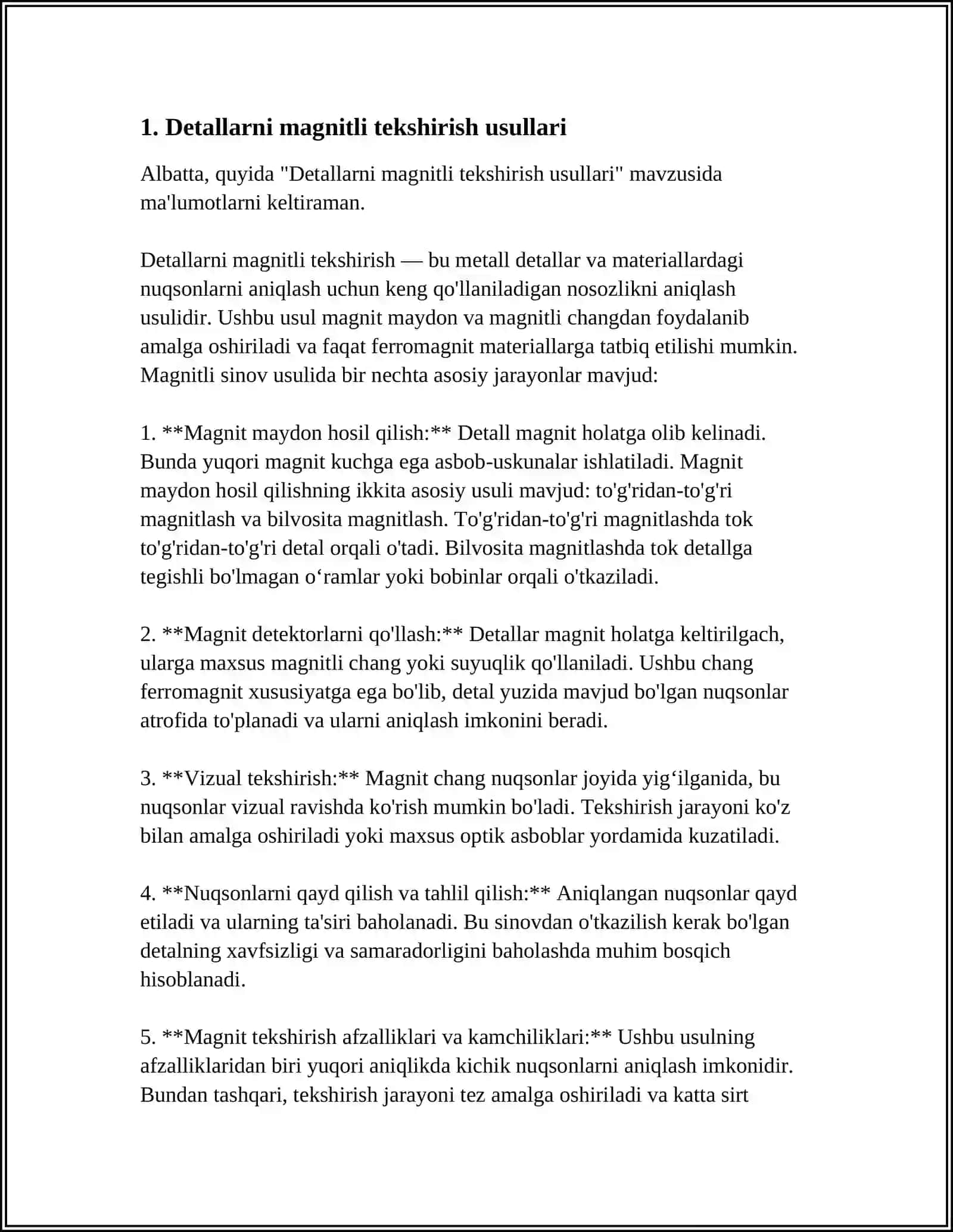 DETALLARNI MAGNITLI, RANGLI VA ULTRA TOVUSHLI TEKSHIRISH USULLARI VA ULARDAN SAMARALI FOYDALANISH 3
