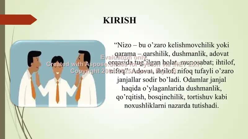 Nizolarni yechishda besh xil pozitsiya, nizoli vaziyatlarni yumshatish usullari 3
