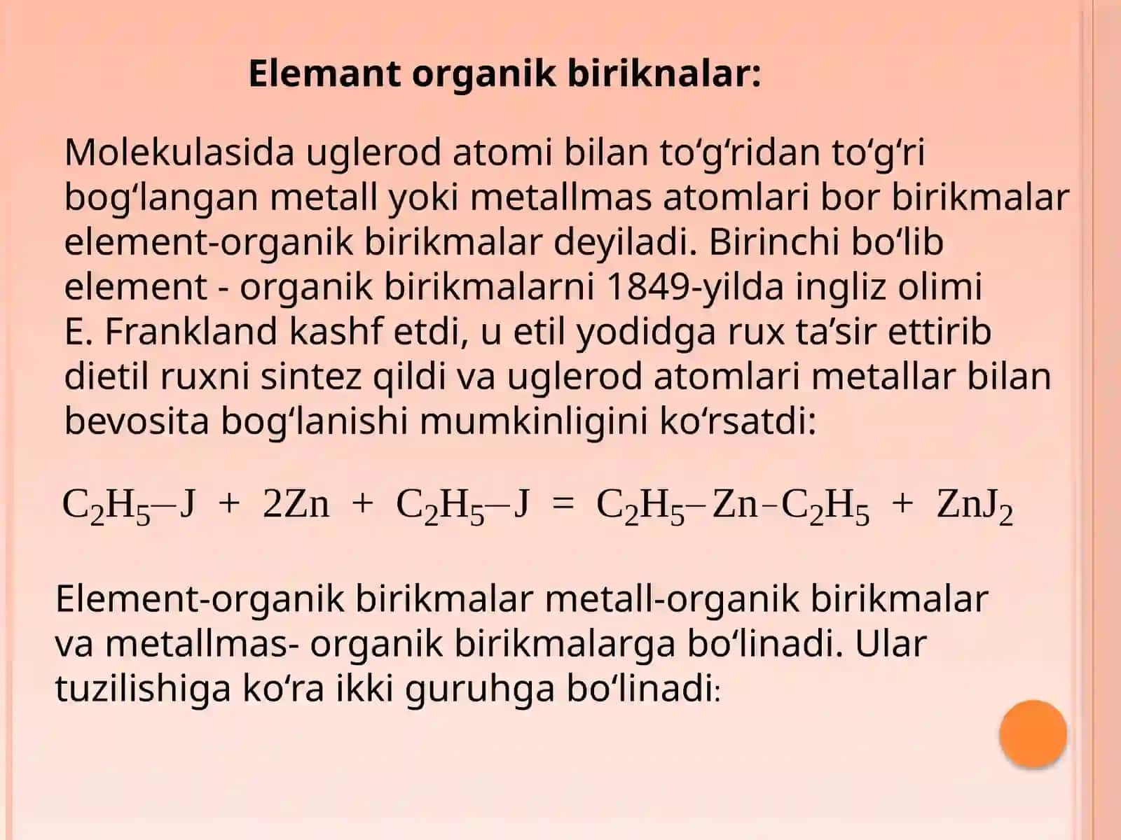 Element-organik birikmalar 3