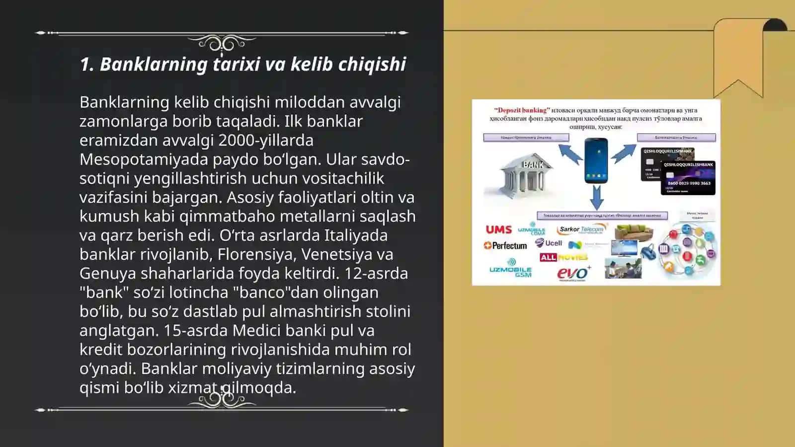 Banklarning kelib chiqishi va bank tizimi 3