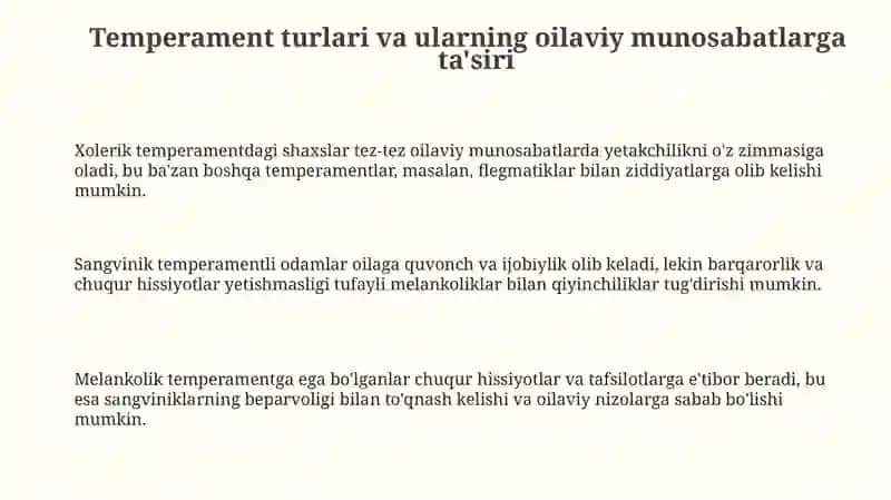 Temperamentning oilaviy munosabatlarga ta'siri 3