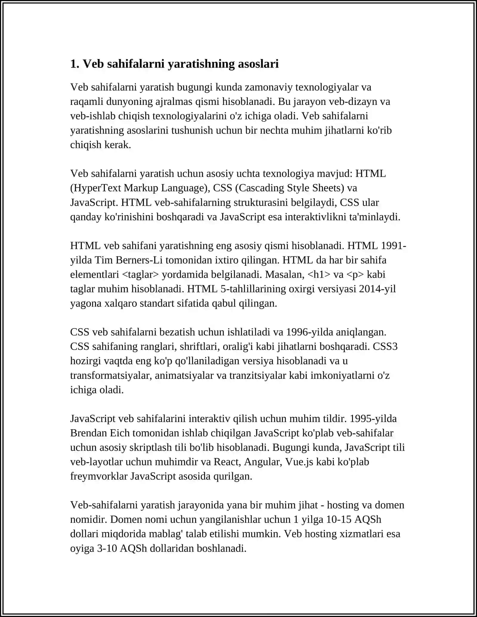WEB SAHIFALARNI YARATISH DASTURLARI 3