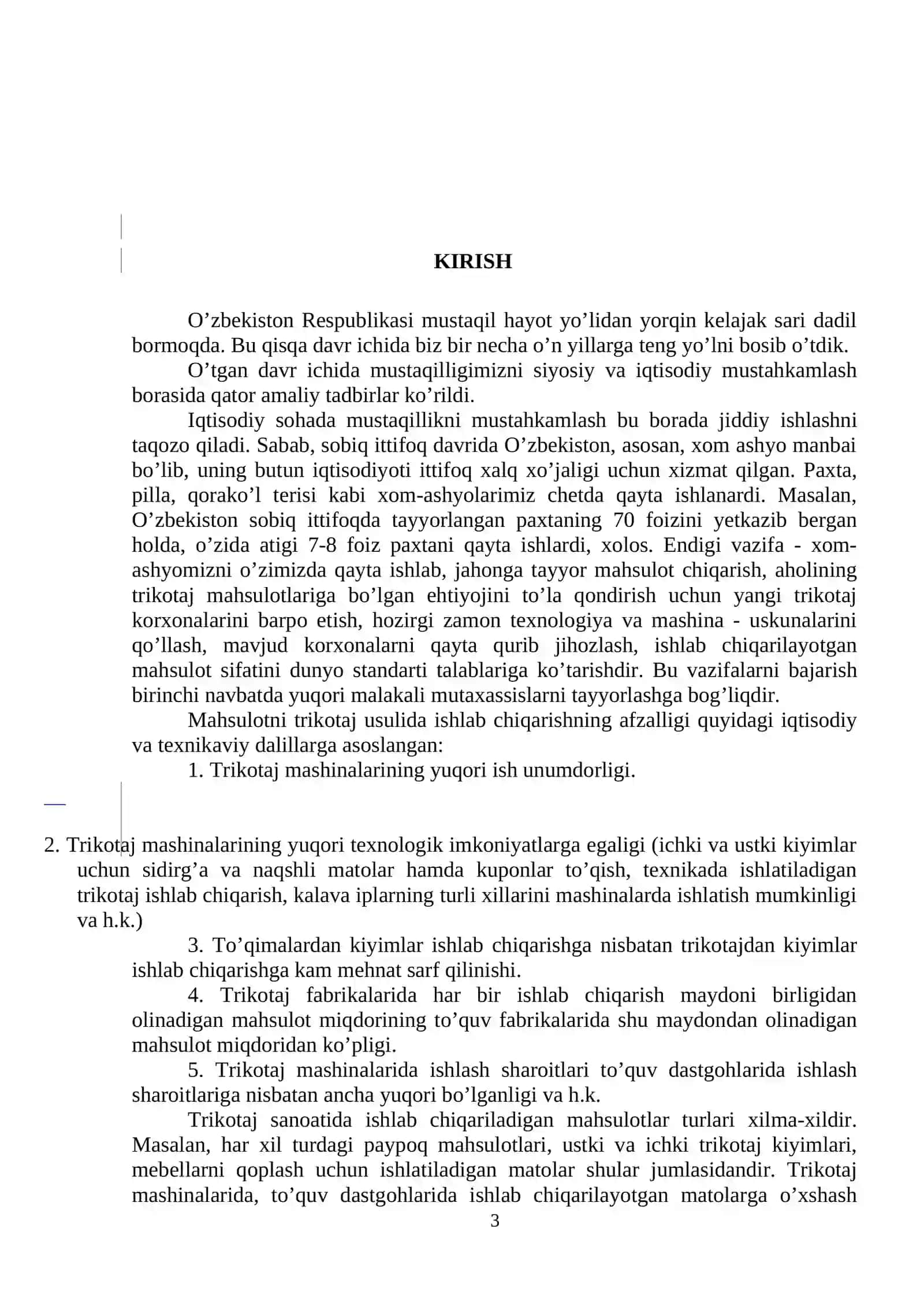 Trikotaj texnologiyasi 3