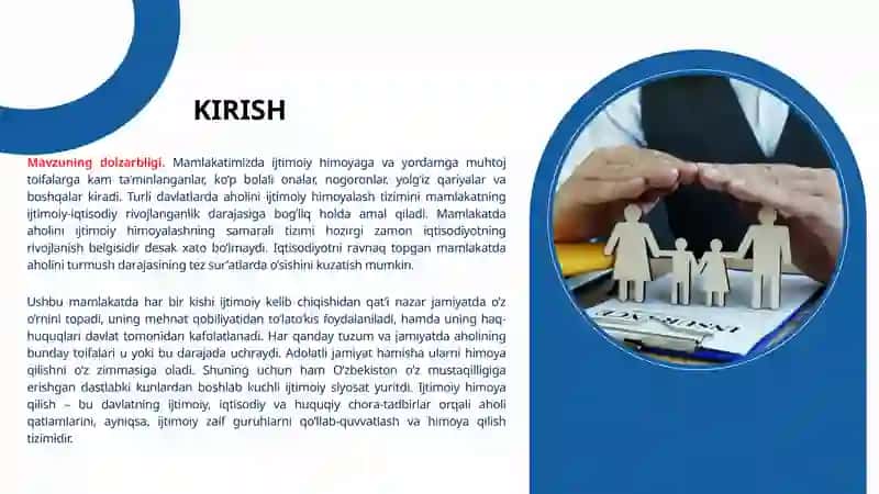 O'zbekistonda aholini ijtimoiy himoya qilishda ijtimoiy islohotlar 3