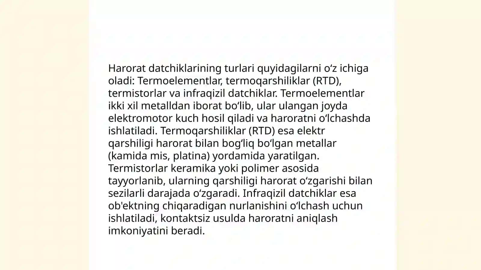 Harorat datchiklari. Svetodiodni (LED) ma'lum haroratda ushlash 3