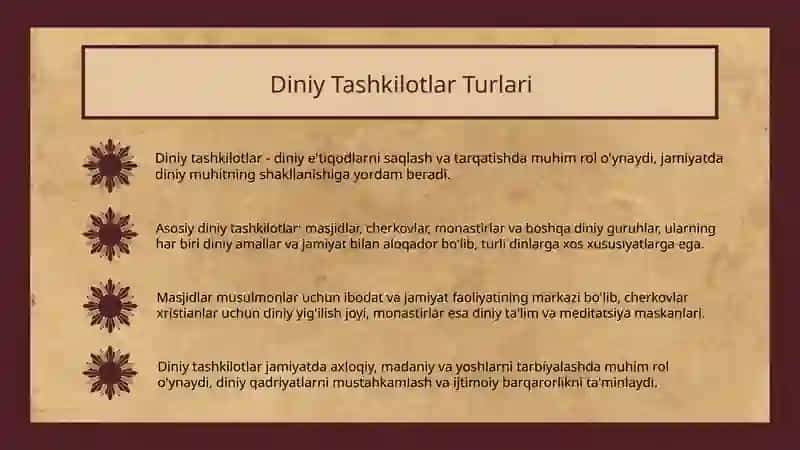 O'zbekistonda faoliyat yurituvchi diniy tashkilotlar 3