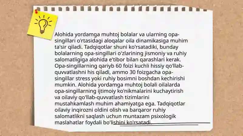 Alohida yordamga muhtij bolalarni opa ukalari va opa singillari 3