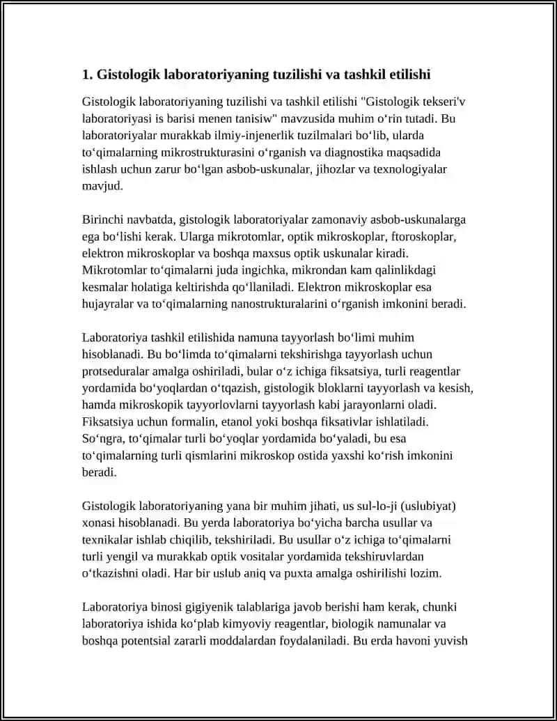 GISTALOGIK TEKSERIW LABARATORIYASI IS BARISI MENEN TANISIW 3