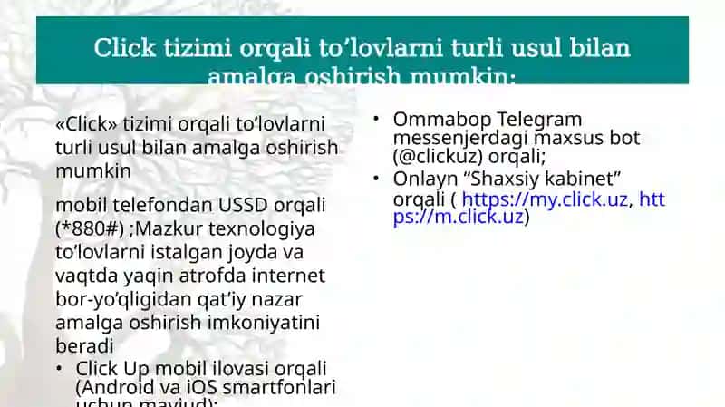 Click Up – naqdsiz to'lovlarning yangi darajasi. 3