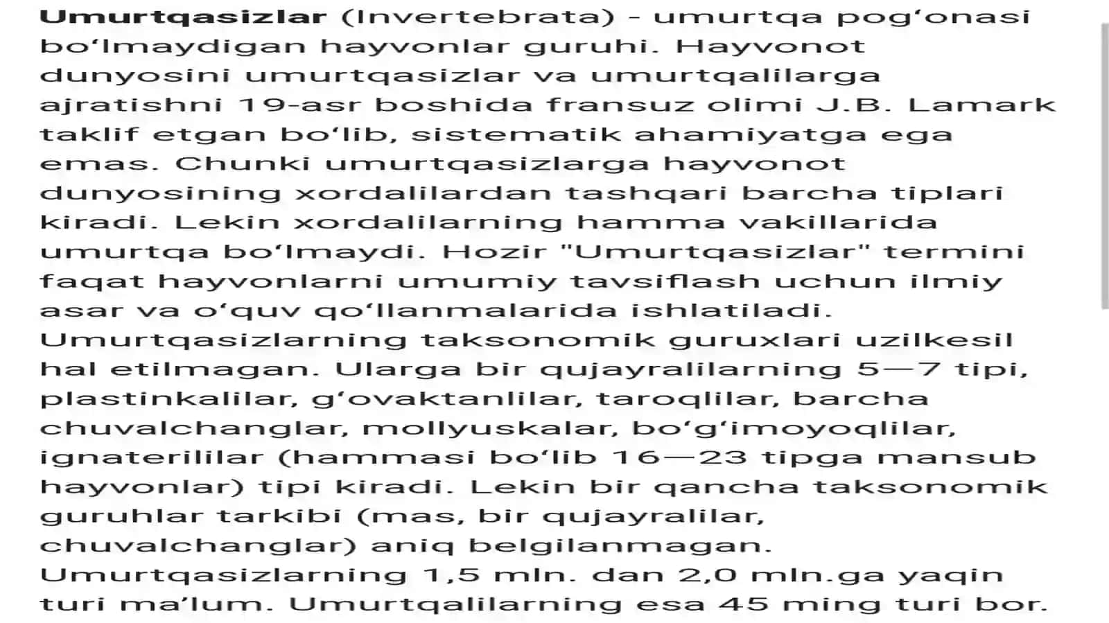 Umurtqasiz hayvonlarni koʻrish organlari tuzilishi va evolutsiyasini oʻrganish 3