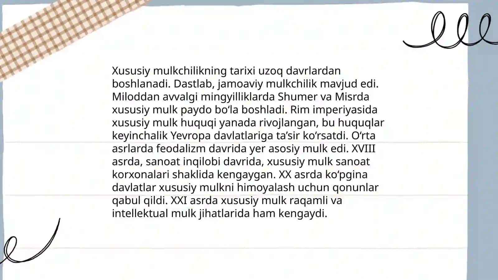 Xususiy mulkchilikning shakllanishi 3