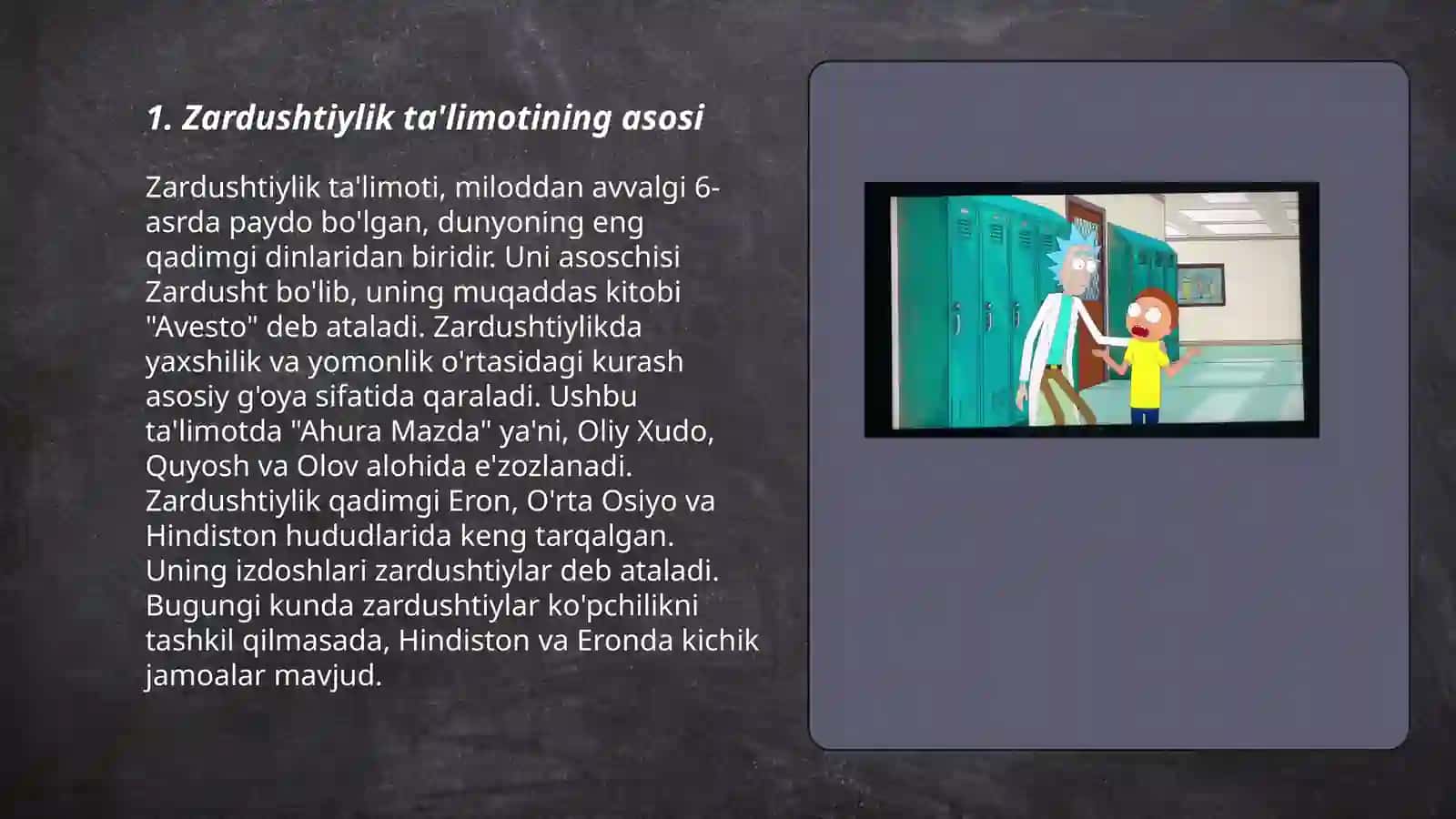 Zardushtiylik ta'limotida urf-odat marosimlar maʼnaviy-axloqiy qarashlar 3