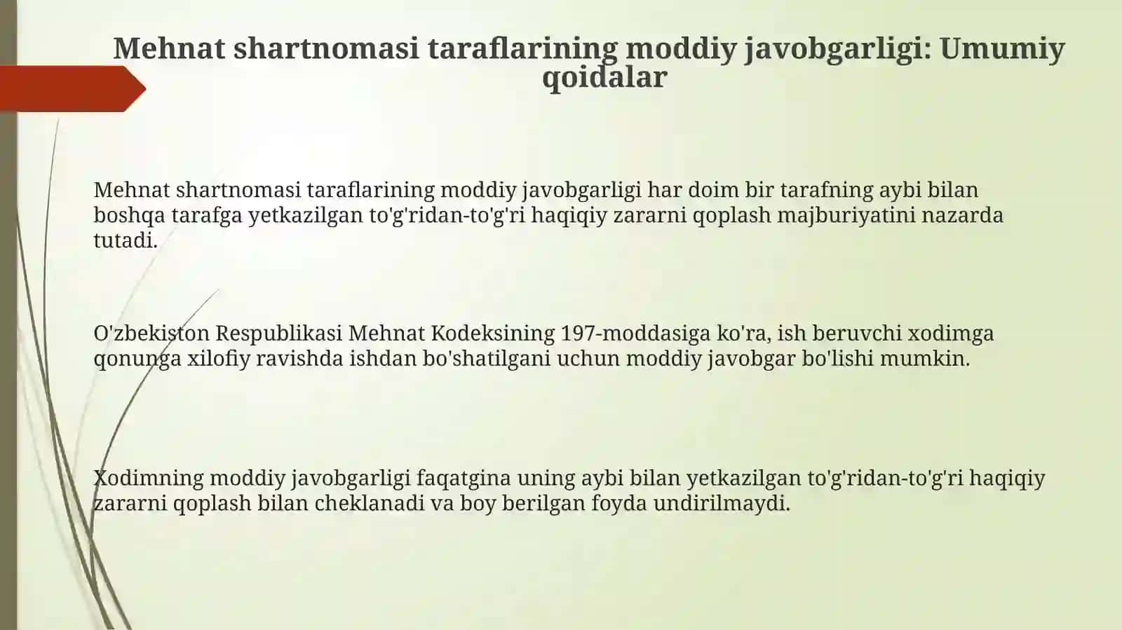 Mehnatshartnomasitaraflariningmoddiyjavobgarligi 3
