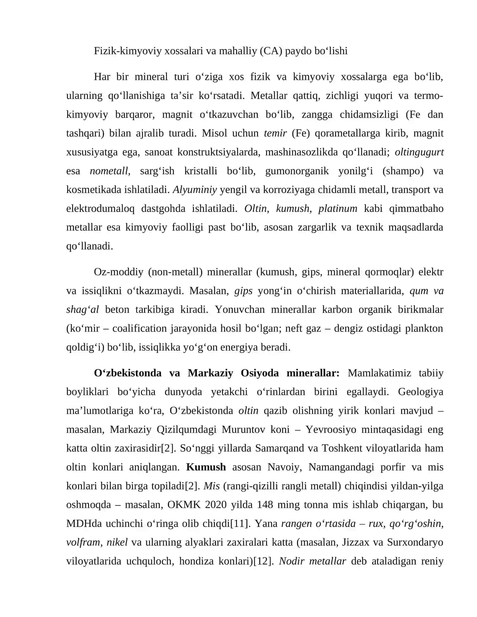 Foydali qazilmalar va ulardan oqilona foydalanish 3