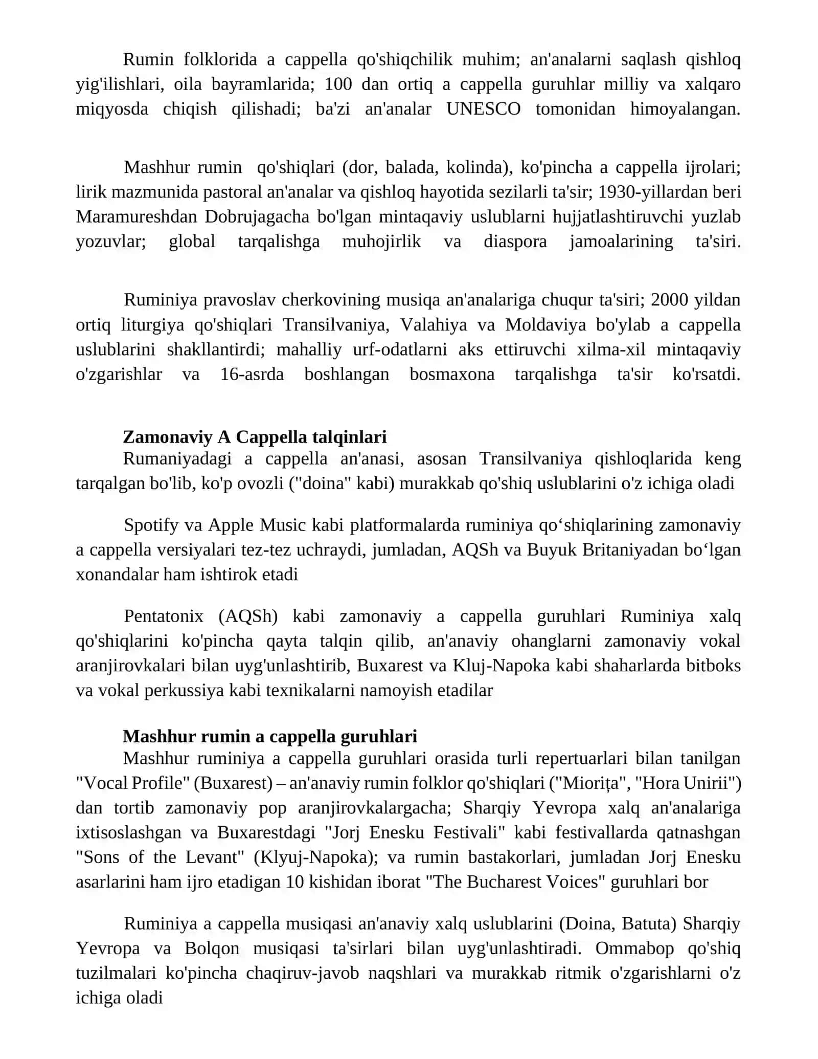 Qòshiq romans va akapella 3