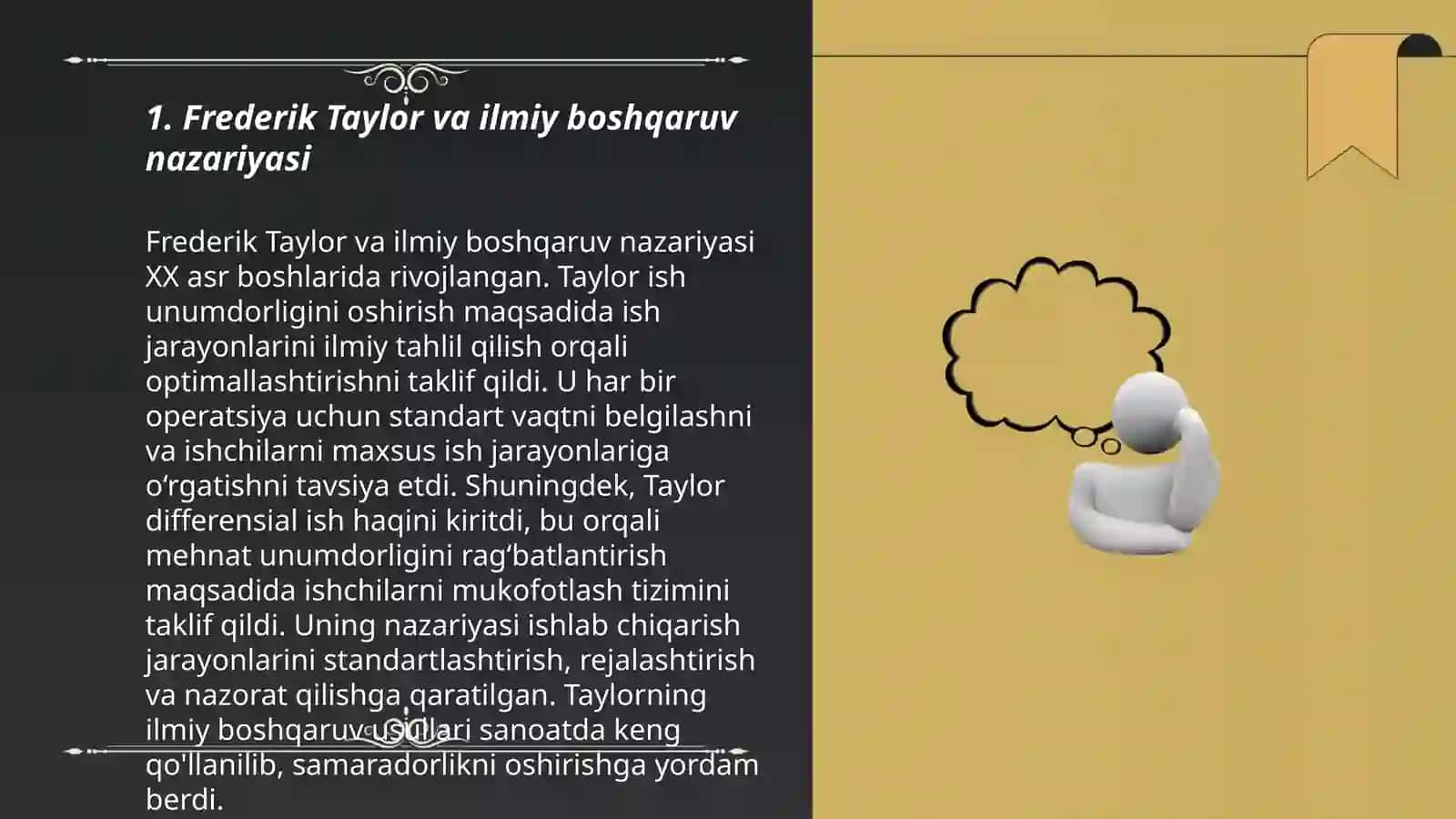 Frederik Taylor va ilmiy boshqaruv nazariyasi 3