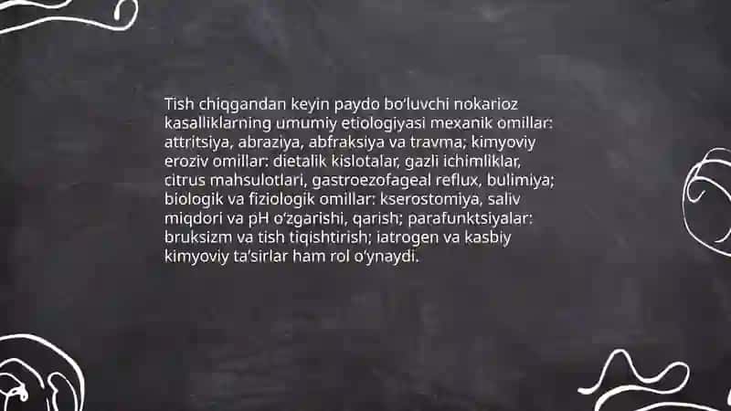 Tish chiqgandan keyin paydo boʻluvchi nokarioz kasaliklar 3