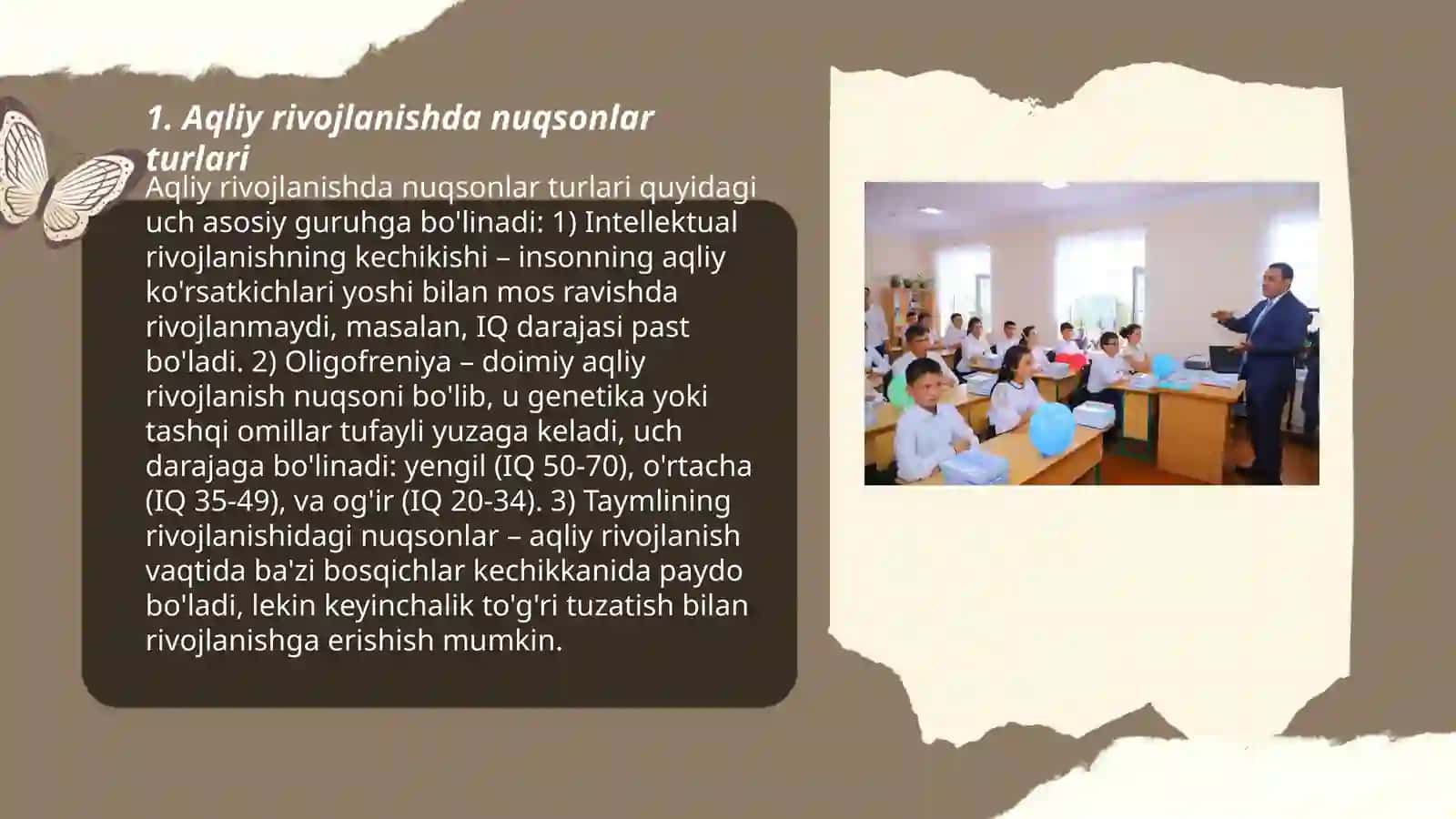 Aqliy rivojlanishda nuqsoni boʻlgan bolalar psixologiyasi 3