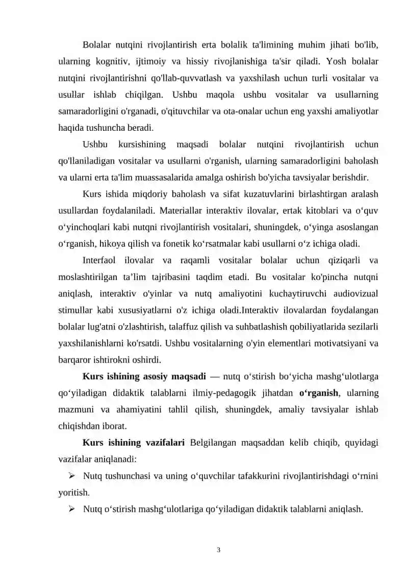NUTQ OʻSTITISH MASHGʻULOTLARGA QOʻYILADIGAN DIDAKTIK TALABLAR 3
