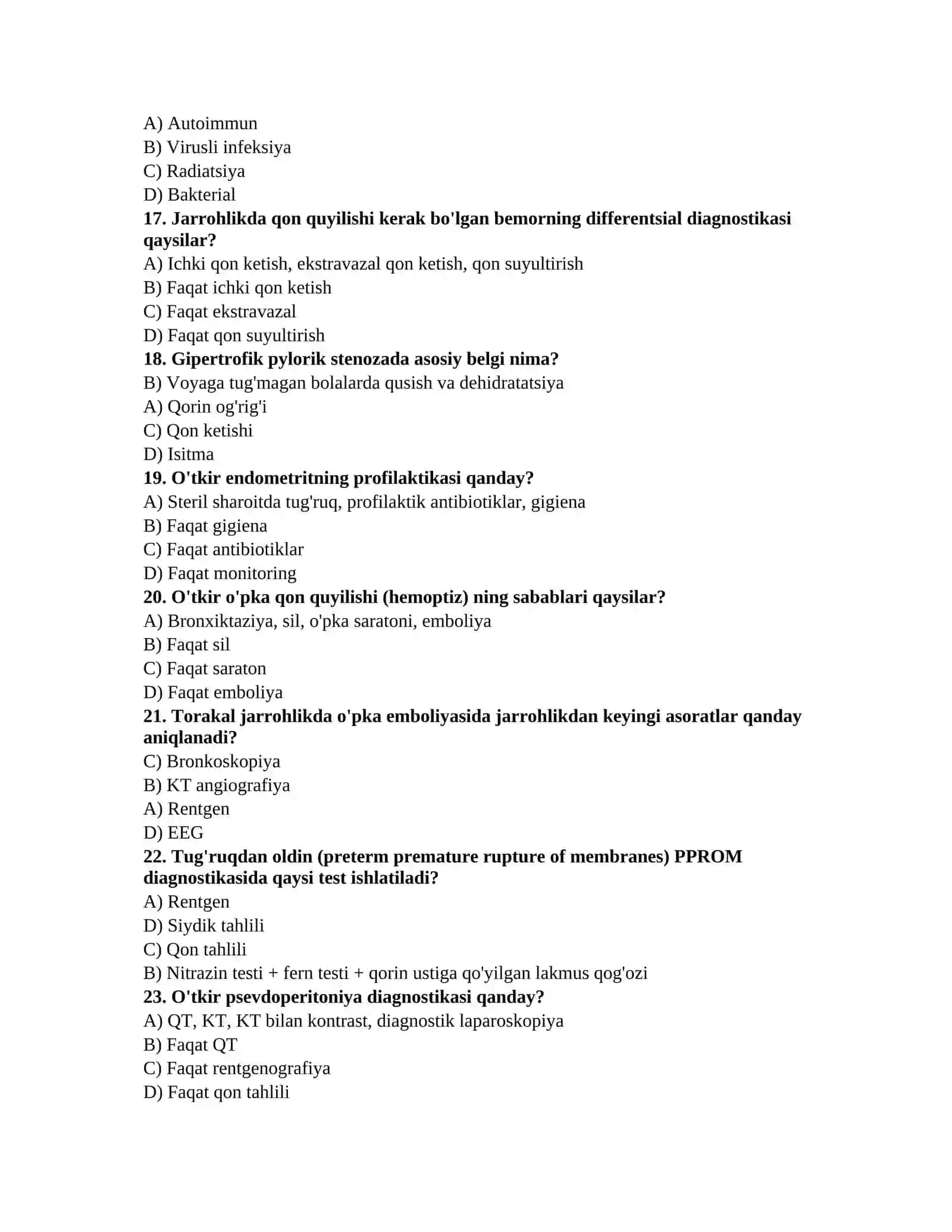 Siydik analizi savollari 3