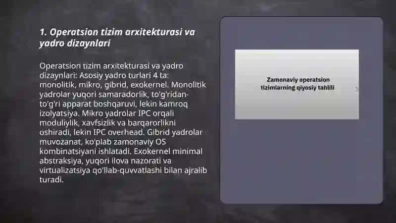 Operatsion tizimlar tahlili 3