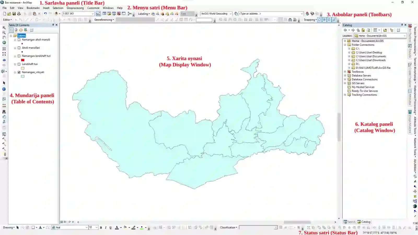 ArcGIS dasturi va uning asosiy funksiyalari 3