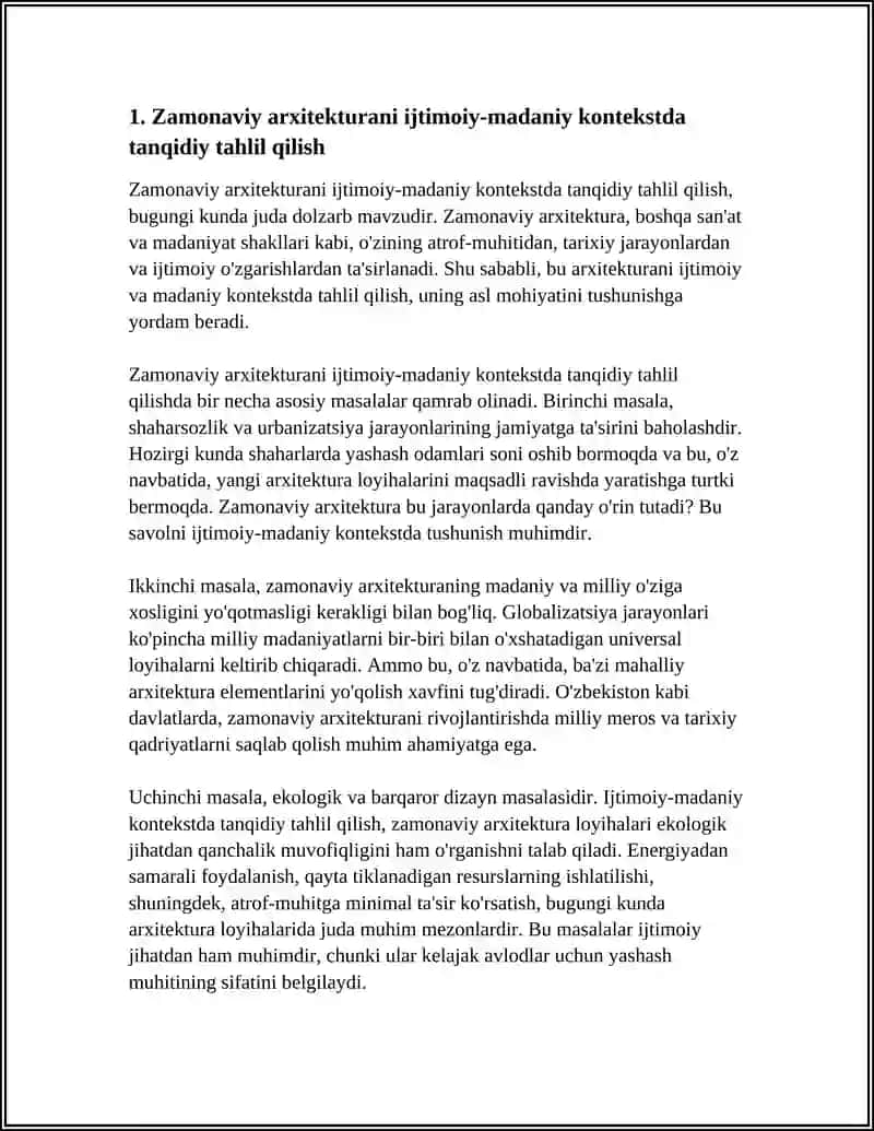 ZAMONAVIY ARXITEKTURANI TANQIDIY TAHLIL QILISH 3