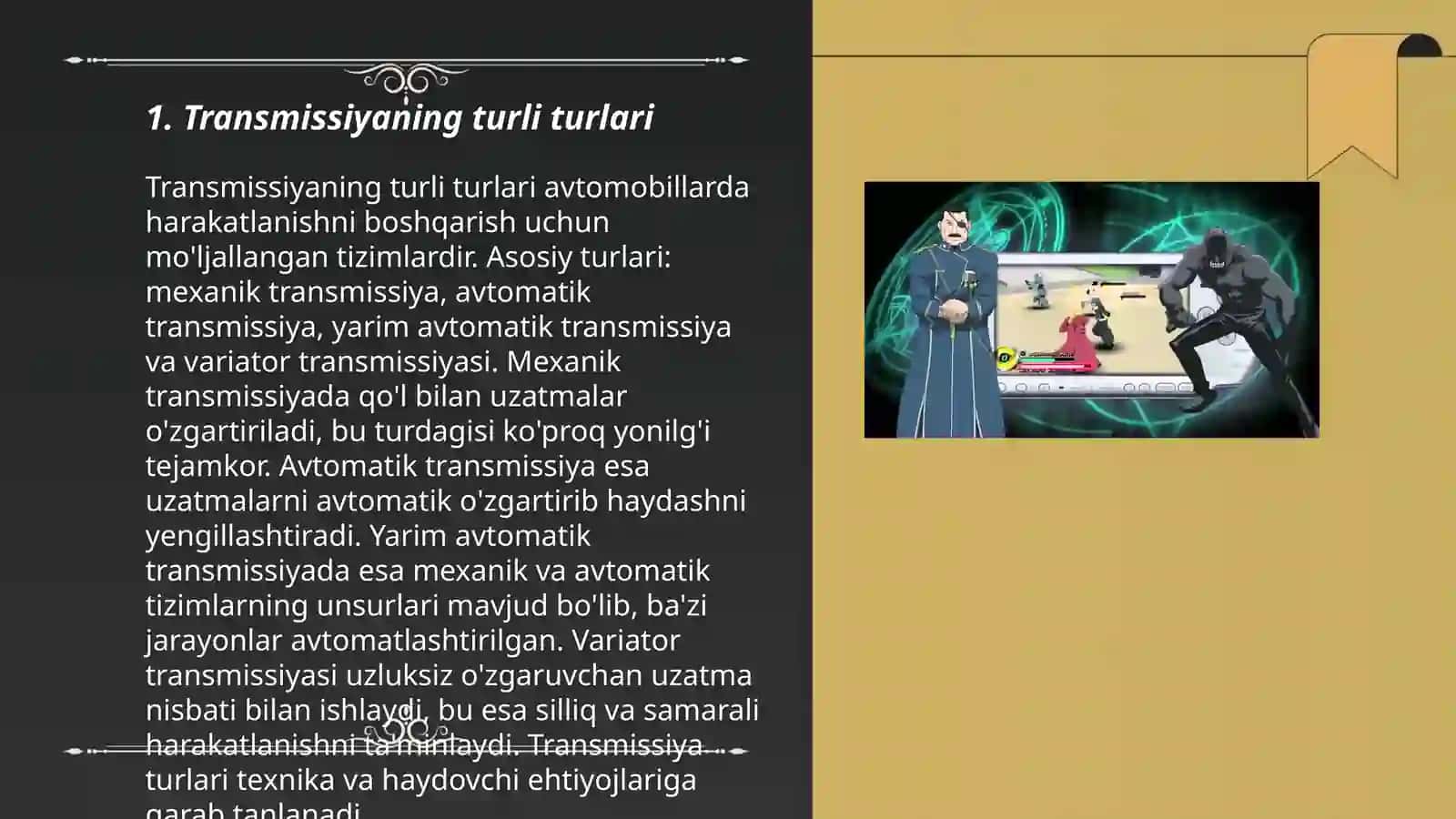 Transmissiyaning turli turlari 3