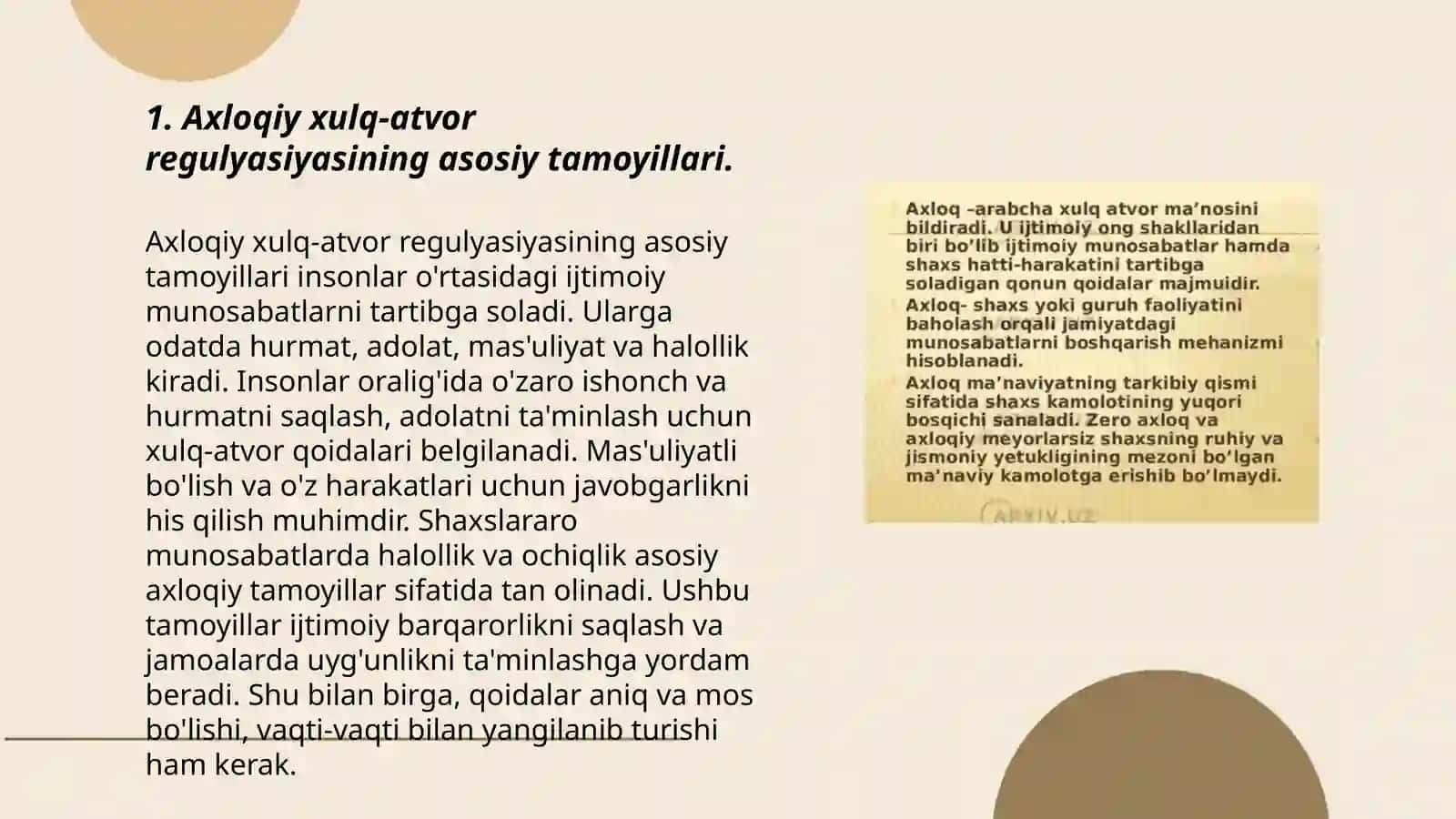 Axloqiy xulq-atvor regulyasiyasining takomillashuvi 3
