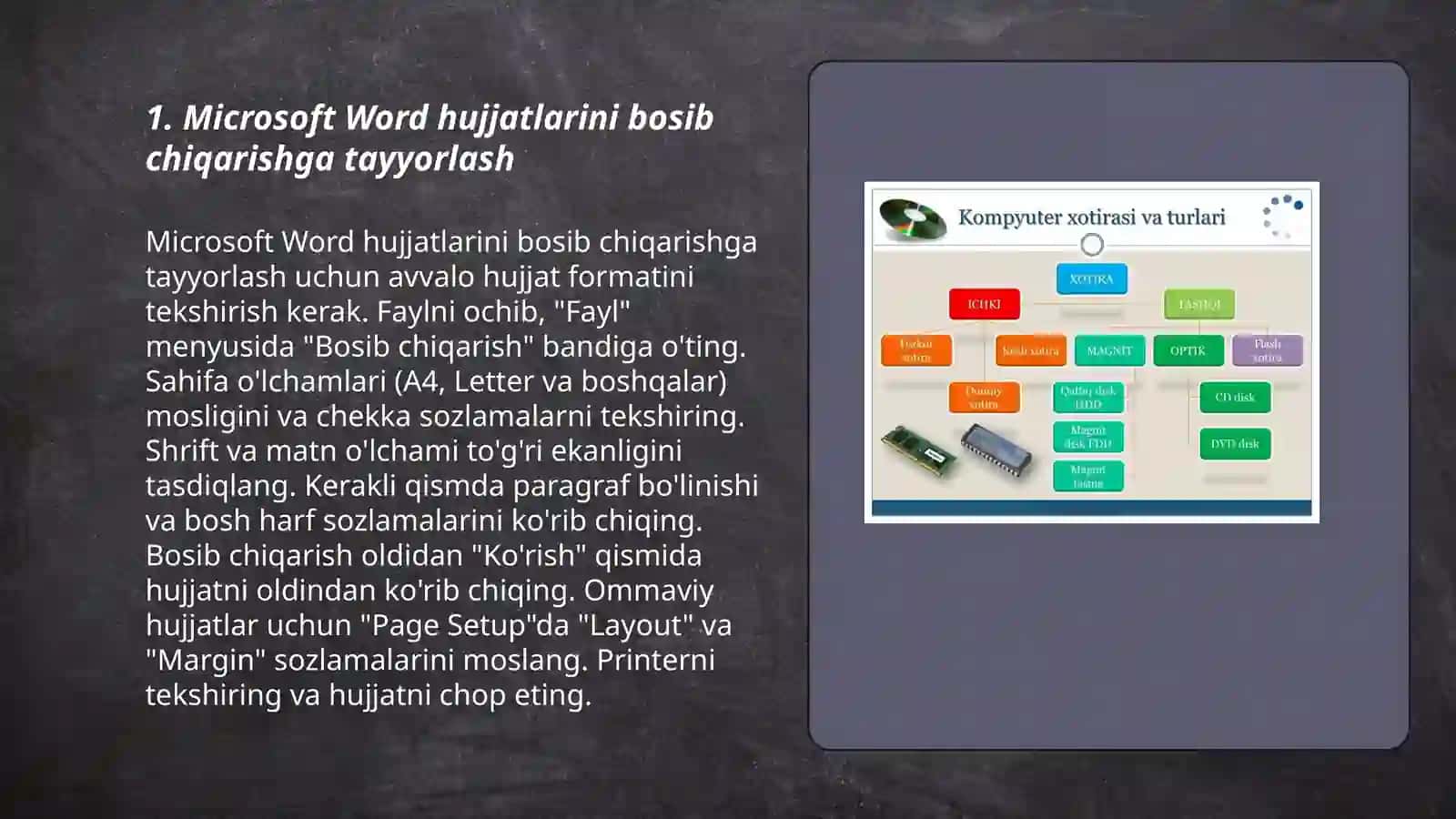 Ms Wordda hujjatni bosib chiqarish 3