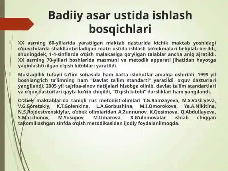 BOSHLANG‘ICH SINFLARDA BADIIY ASARNI TAHLIL QILISH 3