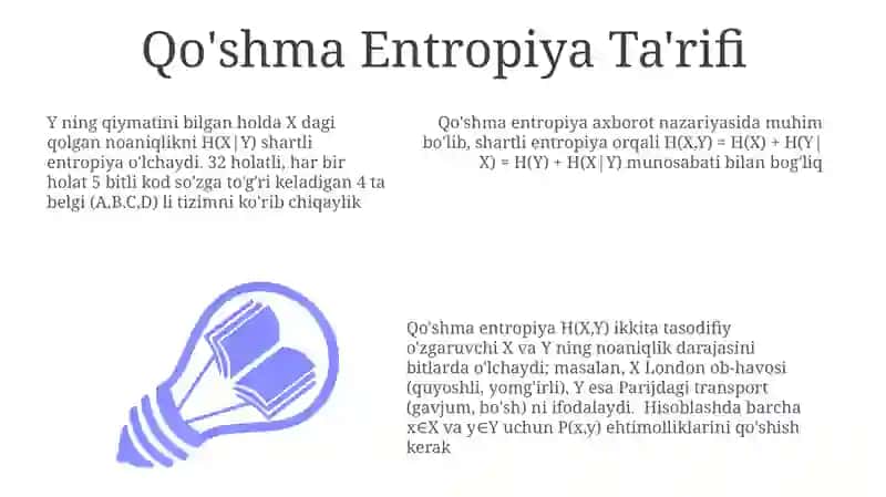 Qo'shma Entropiya va Uning Qo'llanilishi 3