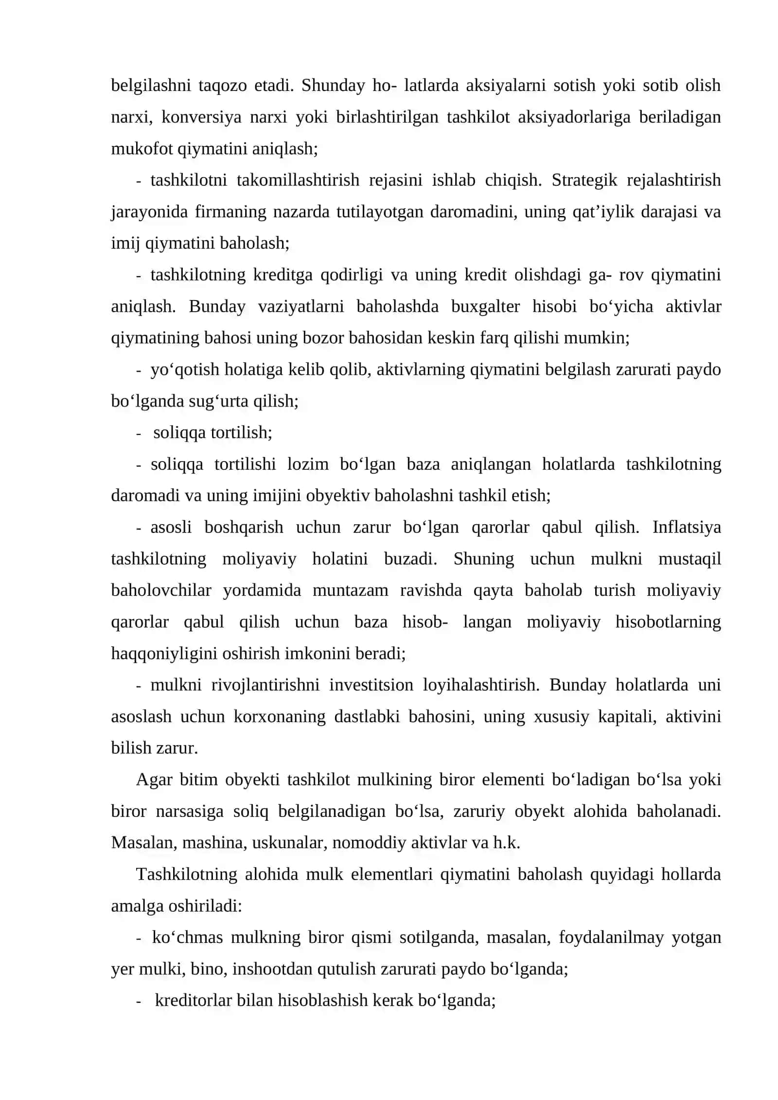 BAHOLASH FAOLIYATINI RIVOJLANTIRISHNING ASOSIY YO’NALISHLARI 3