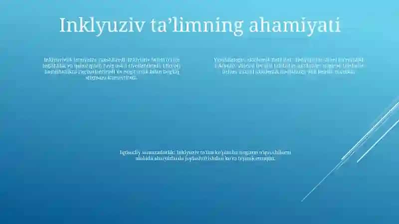 Alohida Yordamga Muhtoz Bolalarning Inklyuziv Ta'Limi Yangi Talim Sifatida 3