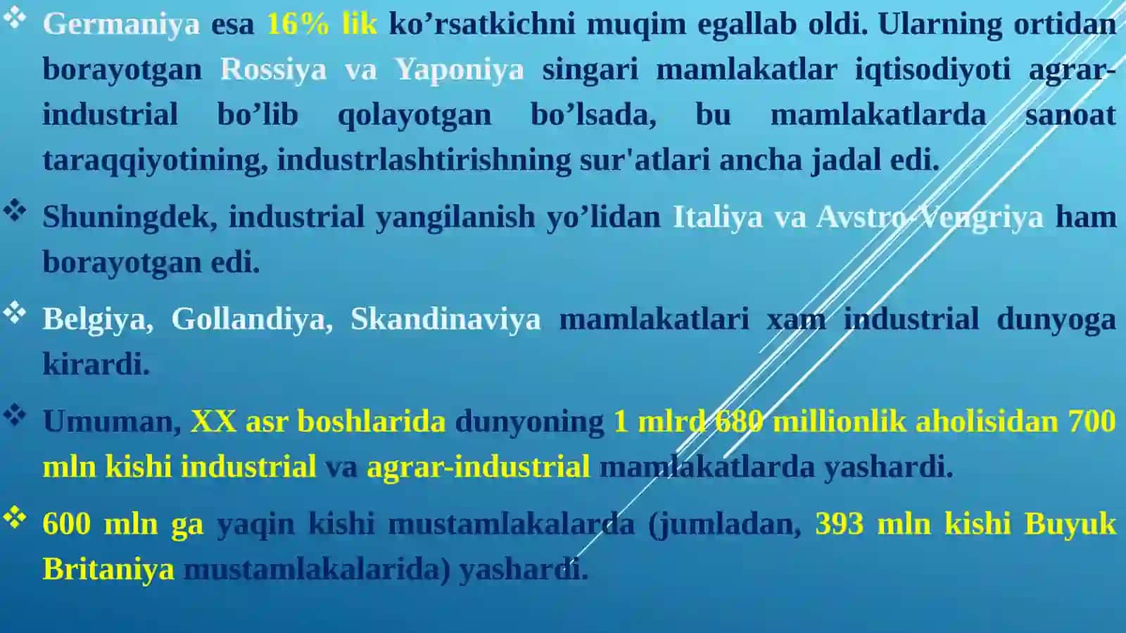 XIX asr – XX asrboshlarida xalqaro munosabatlarning keskinlashuvi 3