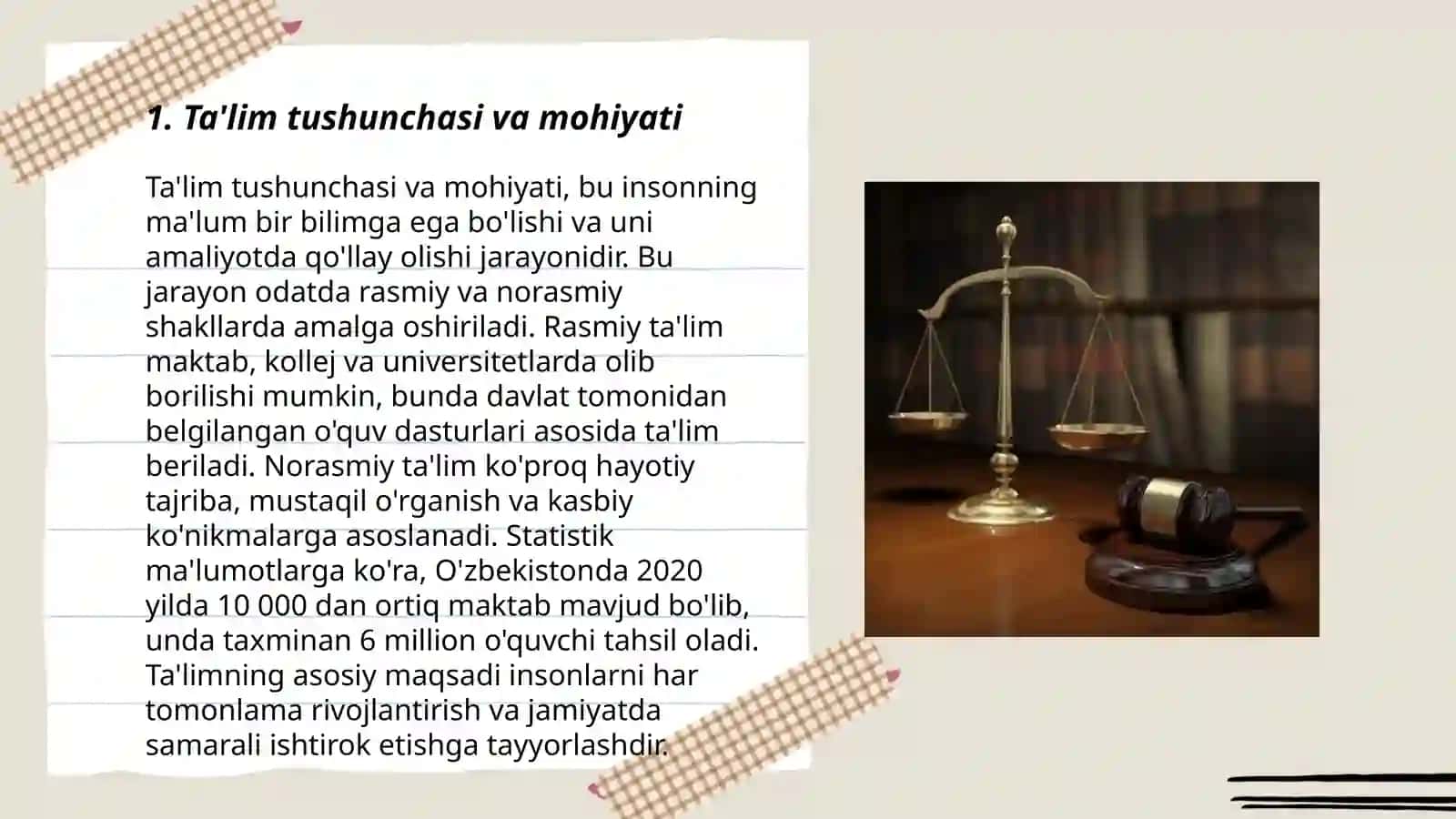 Ta'lim to'g'risida"gi qonunning tuzilishi va umumiy mohiyati 3