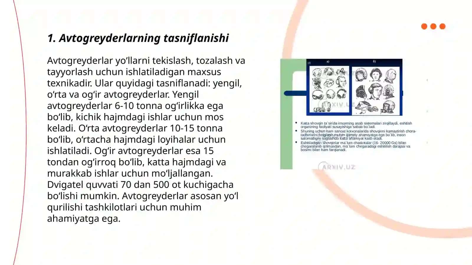 Avtogreyderlar tasnifnomasi tuzilishi va tanlash 3