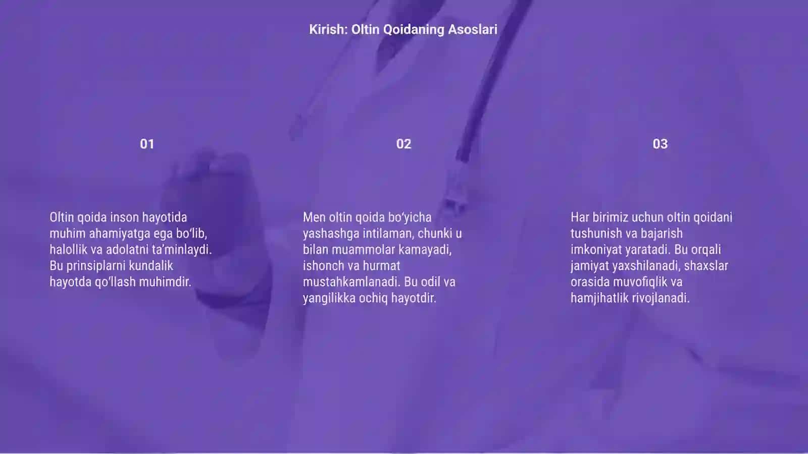 Oltin Qoidaning Asoslari 3