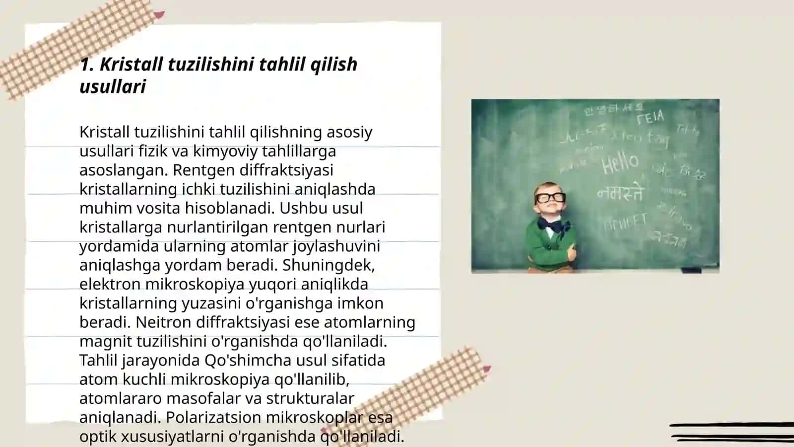 Kristall tuzilishini tahlil qilish usullari 3