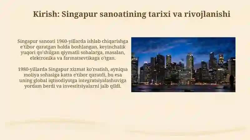 Singapur sanoati 3